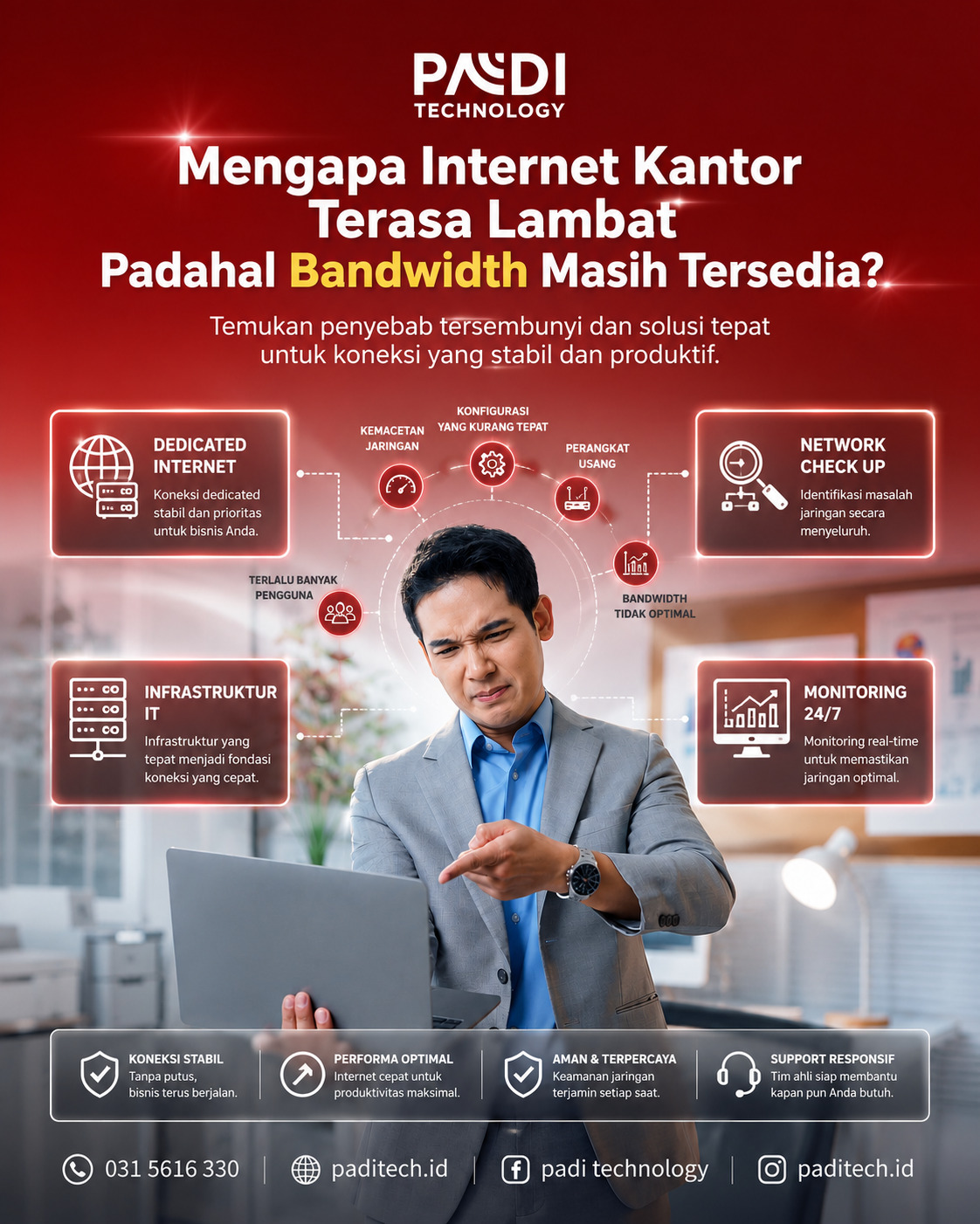 penyebab internet lambat